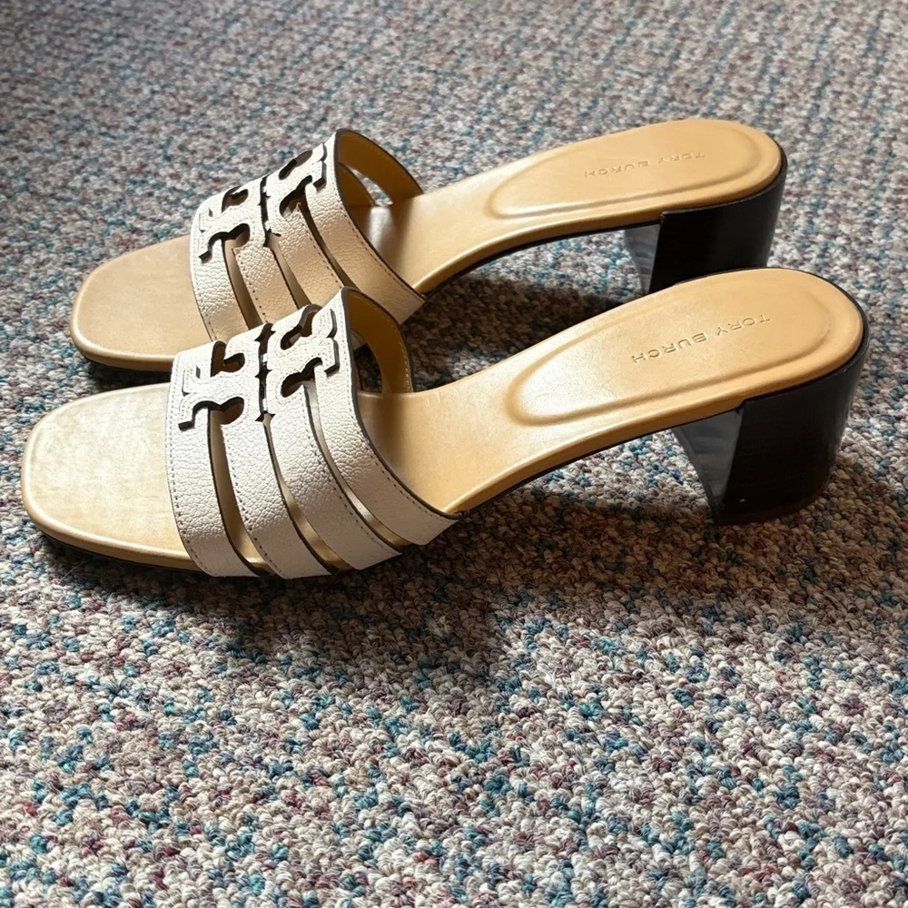 NEW Tory Burch Ines Cage BLOCK HEEL size 8.5